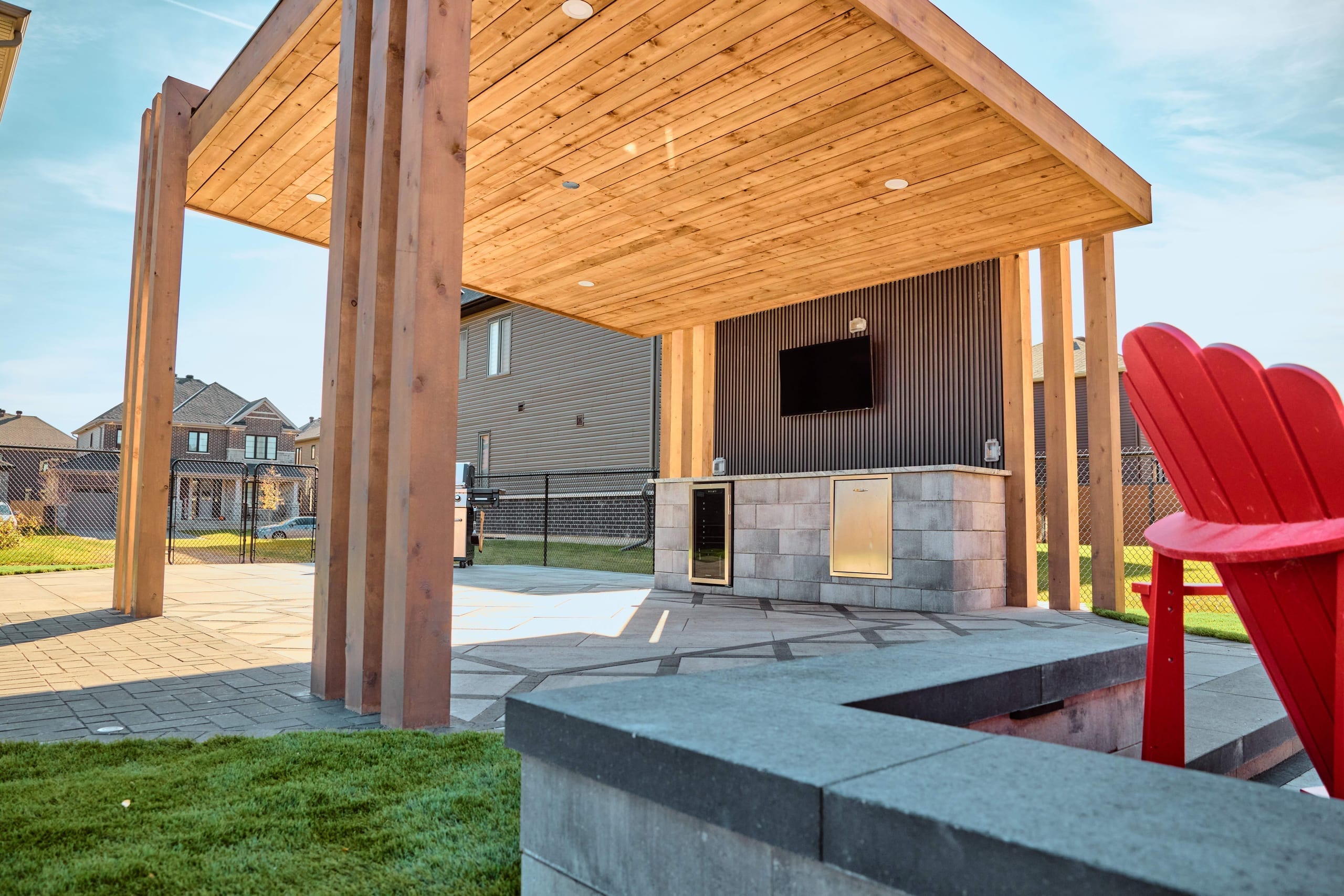 Modern Backyard Oasis with Pool — Manotick — 3