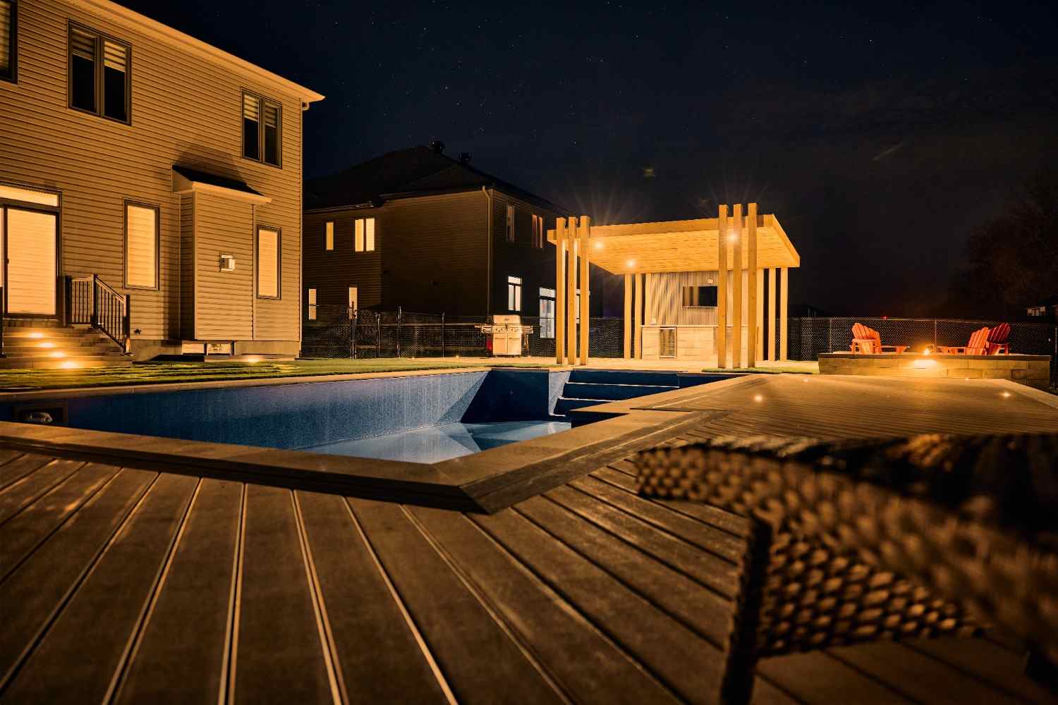 Modern Backyard Oasis with Pool — Manotick — 8