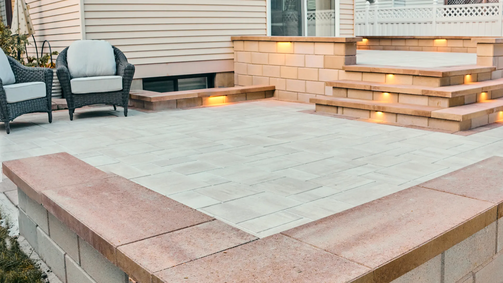 3D Designed Interlock Patio & Outdoor Lighting — Ottawa — 1