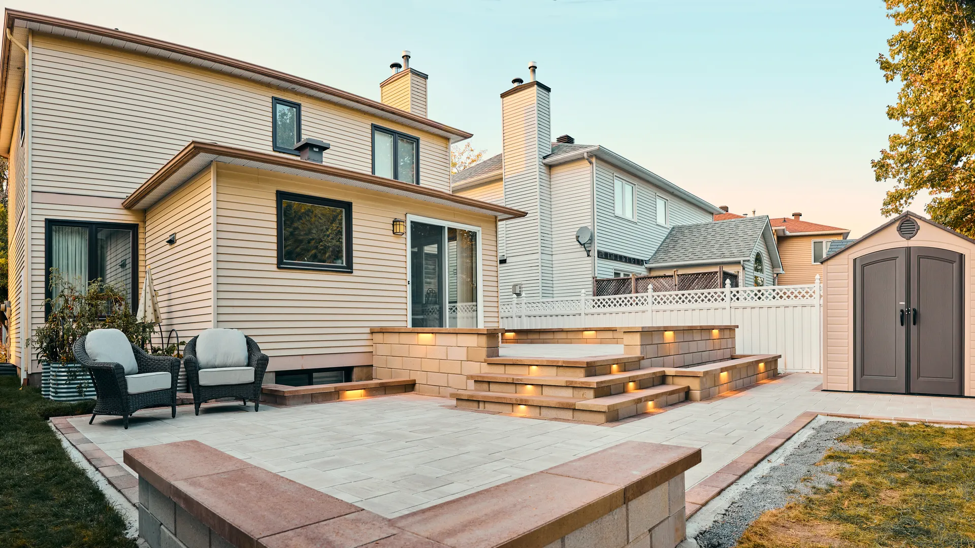 3D Designed Interlock Patio & Outdoor Lighting — Ottawa — 2