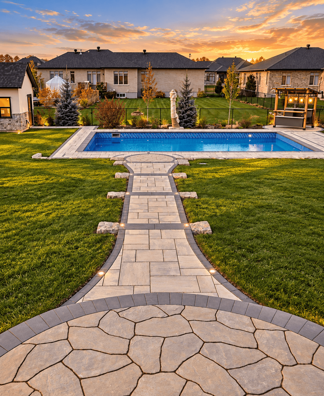 Modern Pool & Outdoor Living Transformation — Greely, ON