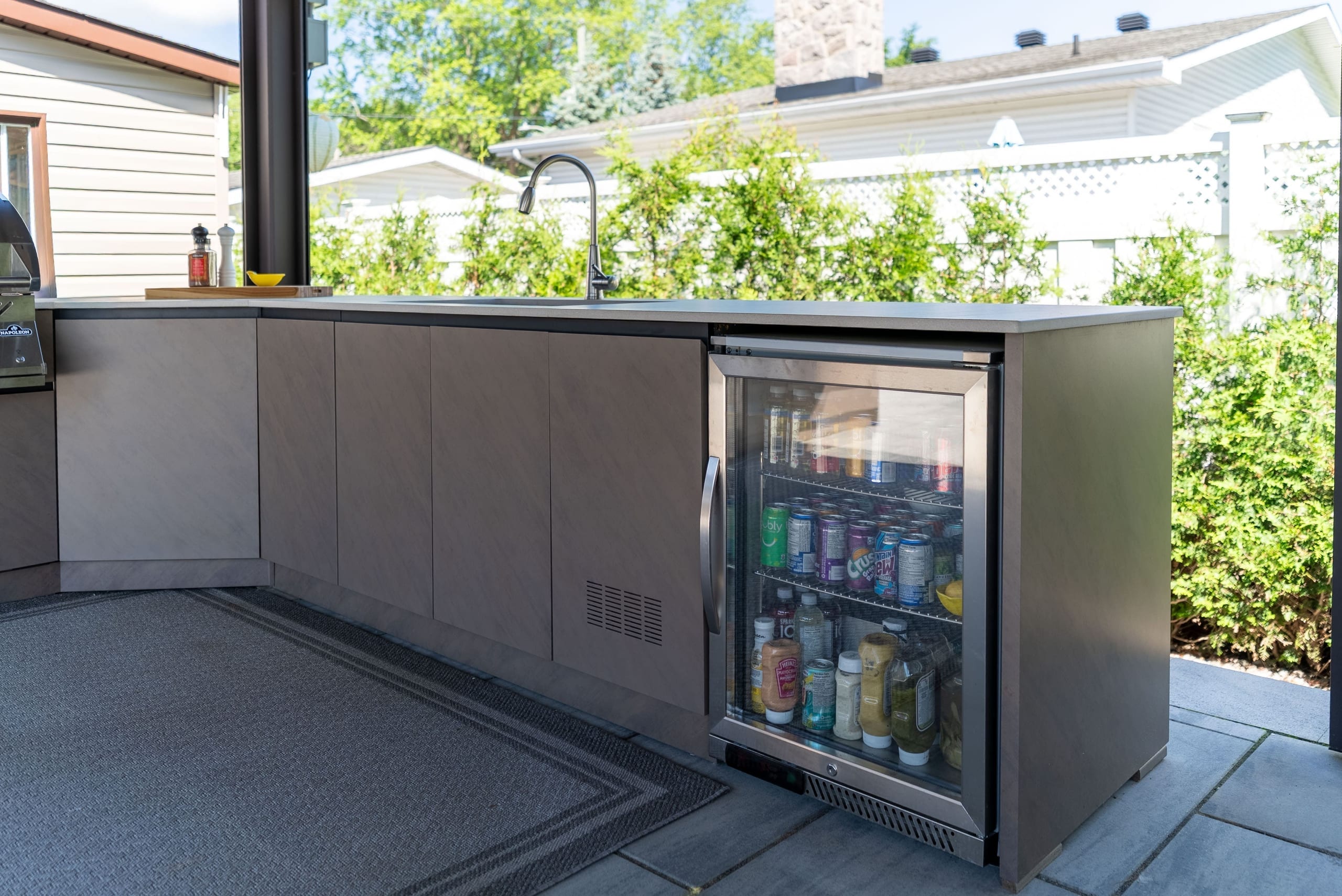 Custom Stainless Steel Outdoor Kitchen & Motorized Pergola — 6
