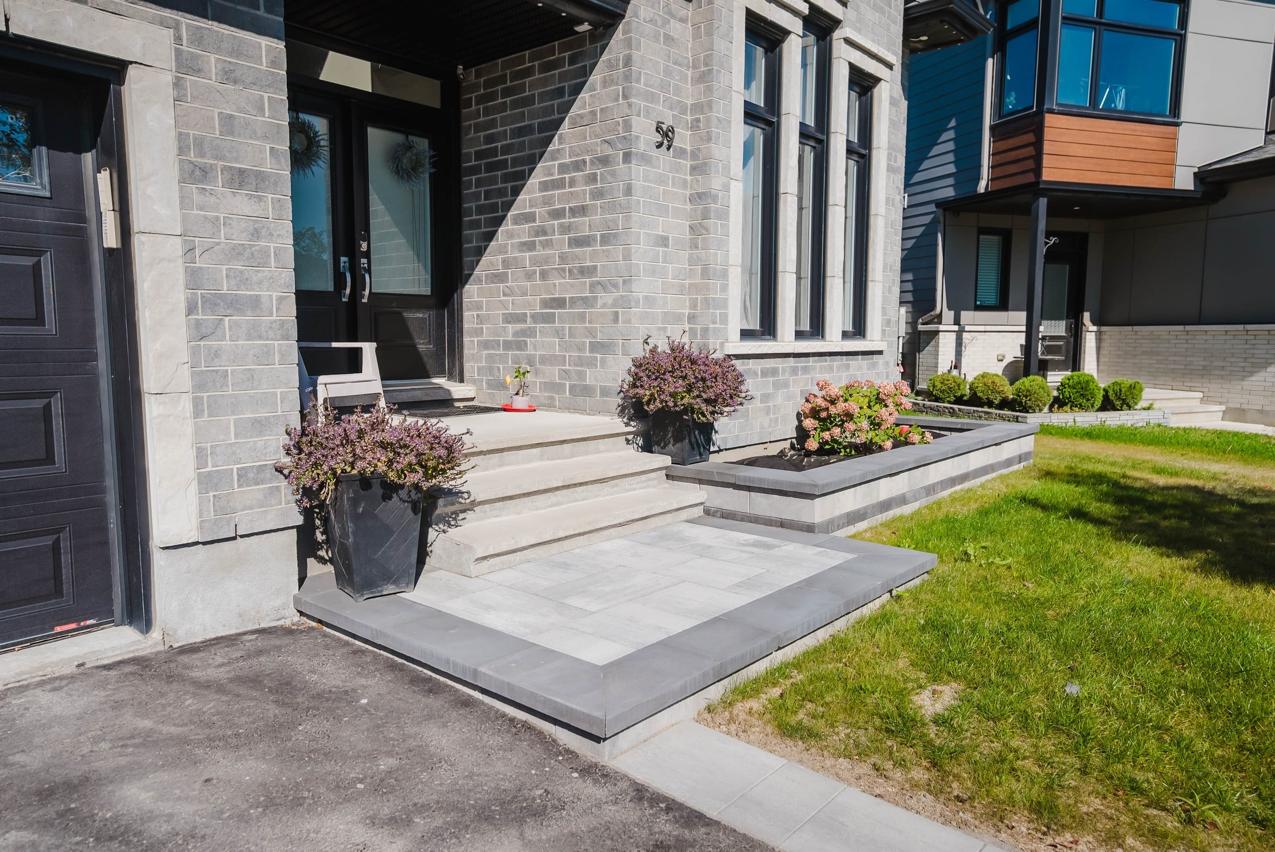 Custom Vinyl Liner Pool & Interlock Backyard — Stittsville — 1