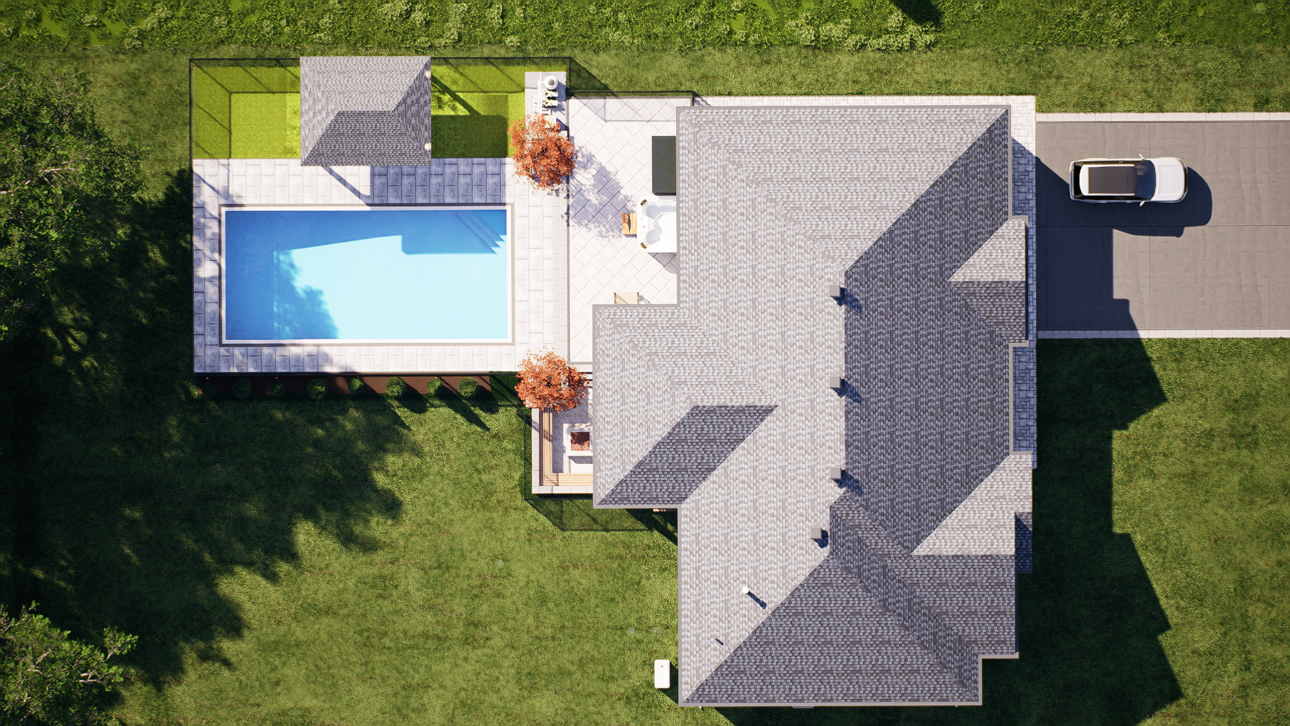Luxury Backyard 3D Design  Pool, Pergola & Outdoor Living — 20