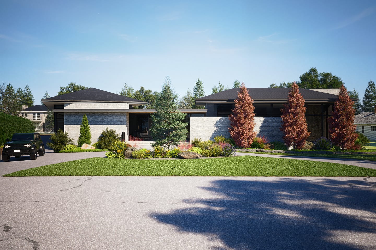 Luxury Estate 3D Landscape Design with Pool & Waterfall — 1