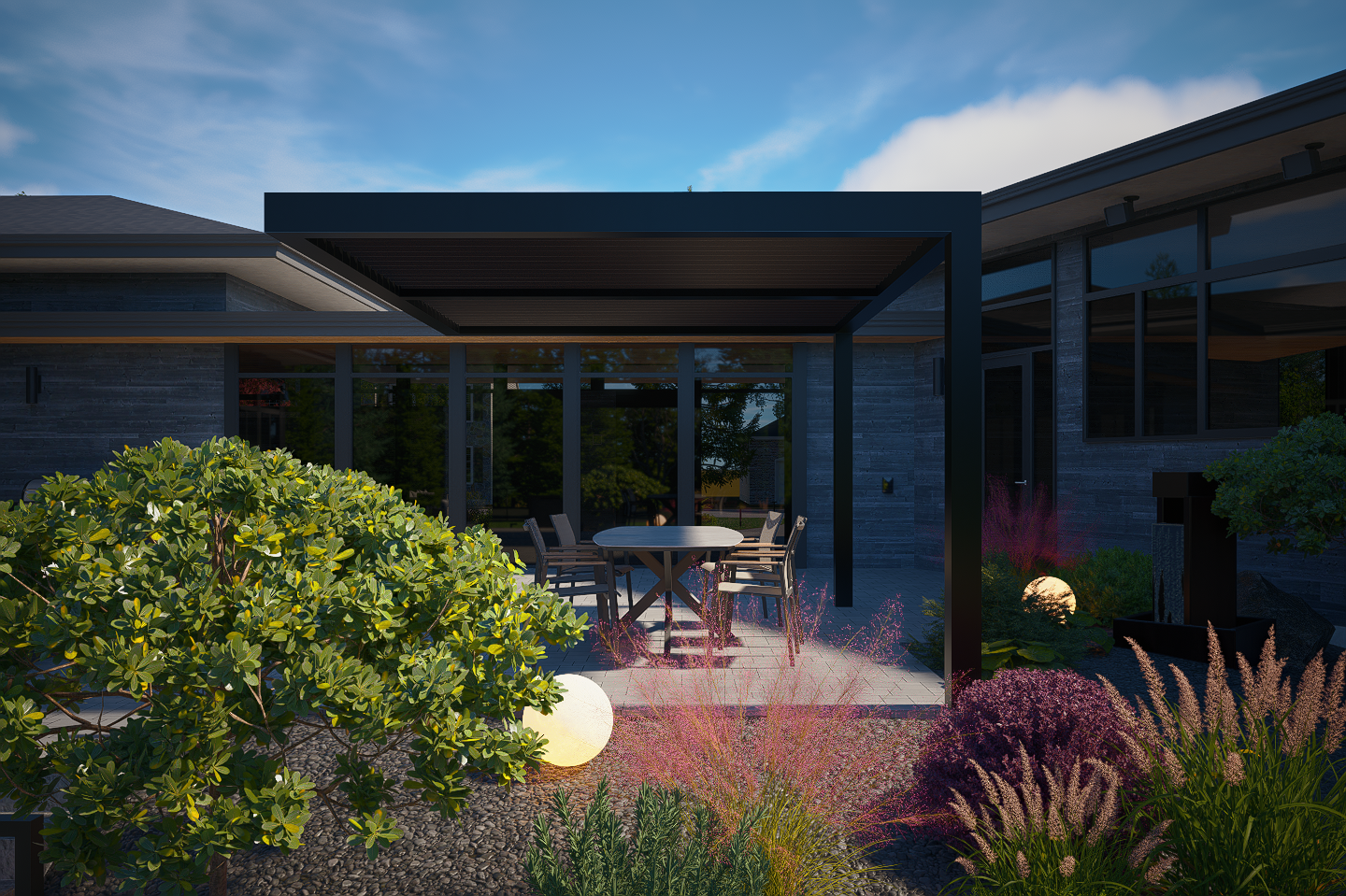 Luxury Estate 3D Landscape Design with Pool & Waterfall — 11