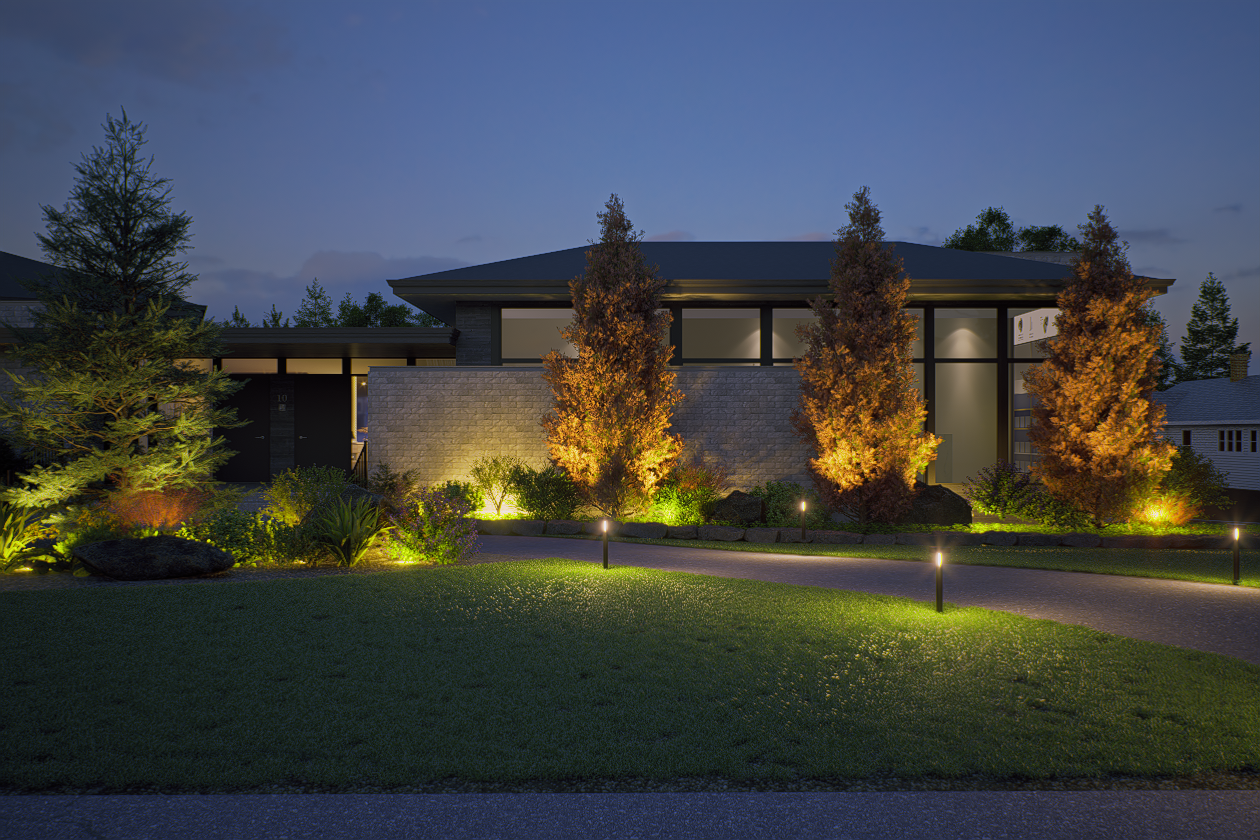 Luxury Estate 3D Landscape Design with Pool & Waterfall — 14