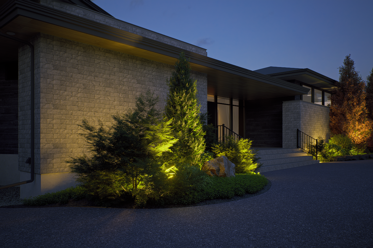 Luxury Estate 3D Landscape Design with Pool & Waterfall — 15