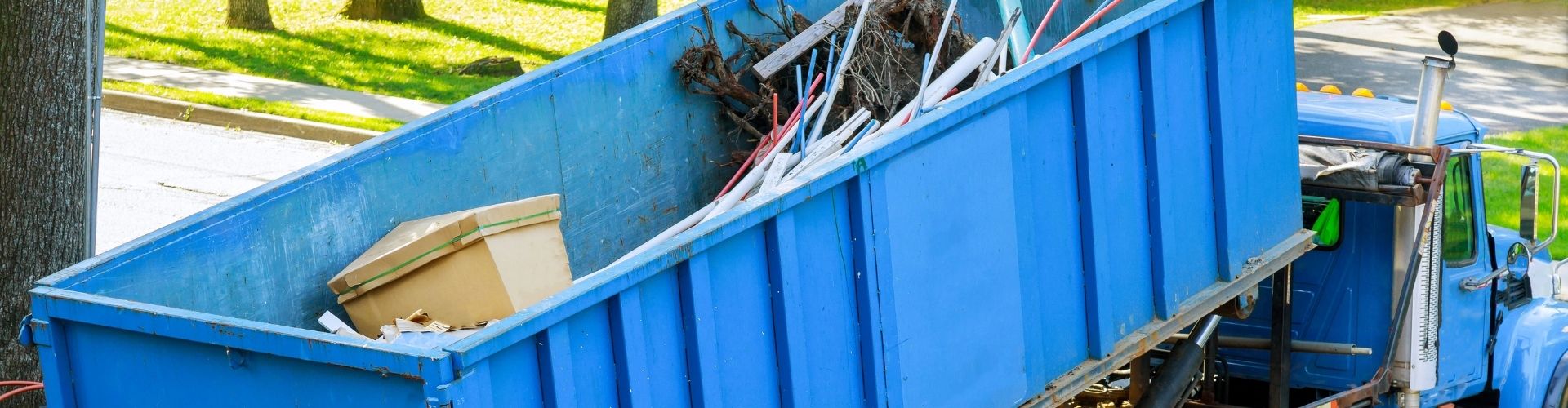 disposal bin on truck