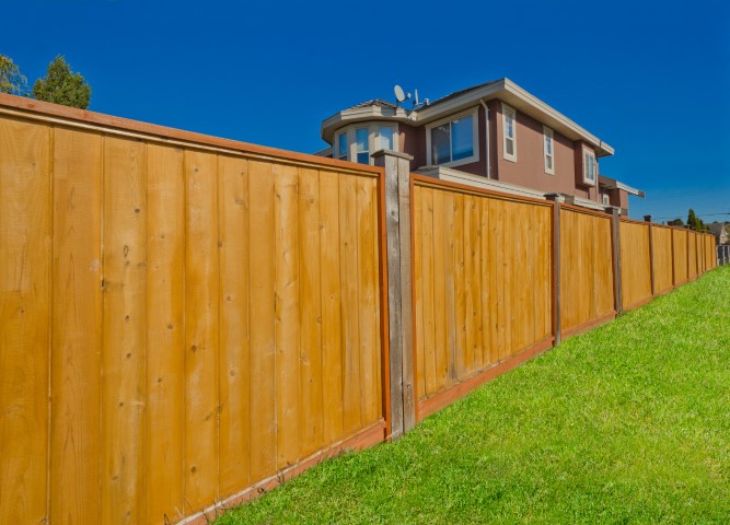 Wood fence.