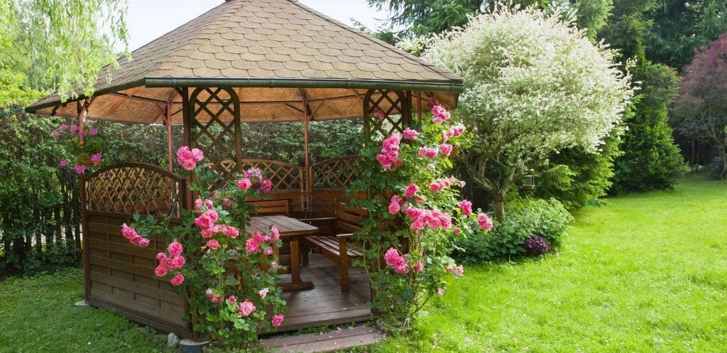 Wood gazebo